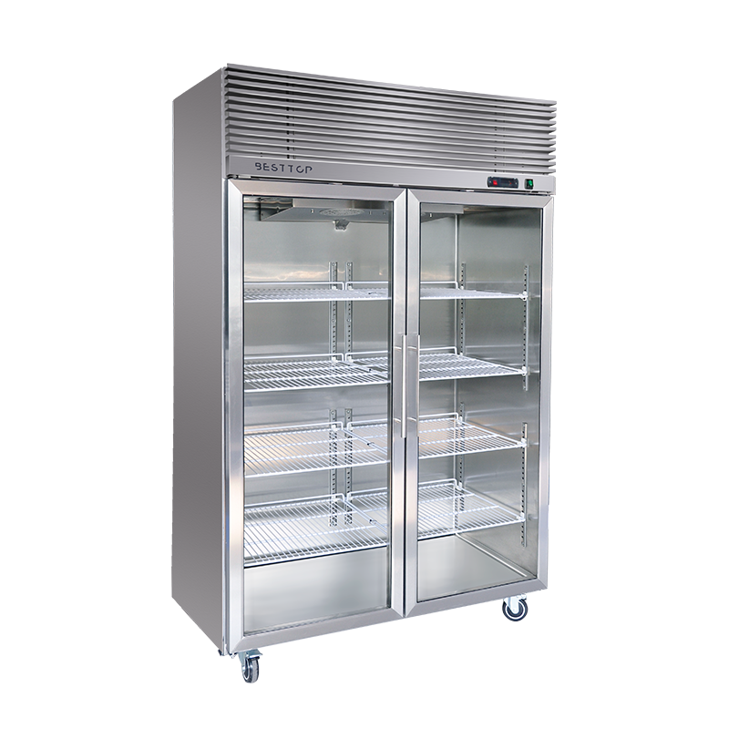 Double Glass Door Upright Fridge/CRT48-2SG